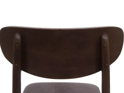 Silla de comedor MCW-M59 (set de 2), estructura oscura, topo