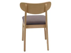 Silla de comedor MCW-M59 (set de 2), estructura color claro, topo