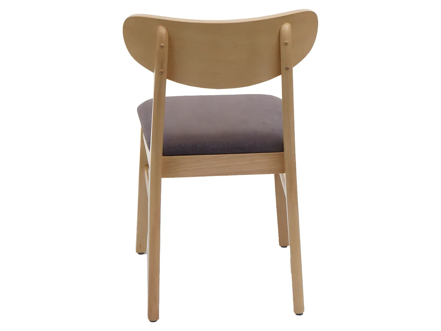 Silla de comedor MCW-M59 (set de 2), estructura color claro, topo