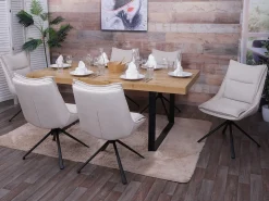 Silla de comedor MCW-N71, crema-beige