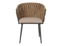 Silla de comedor MCW-N38 (juego de 6), cojín beige marrón claro