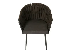 Silla de comedor MCW-N38 (juego de 6), marrón Cojín gris oscuro