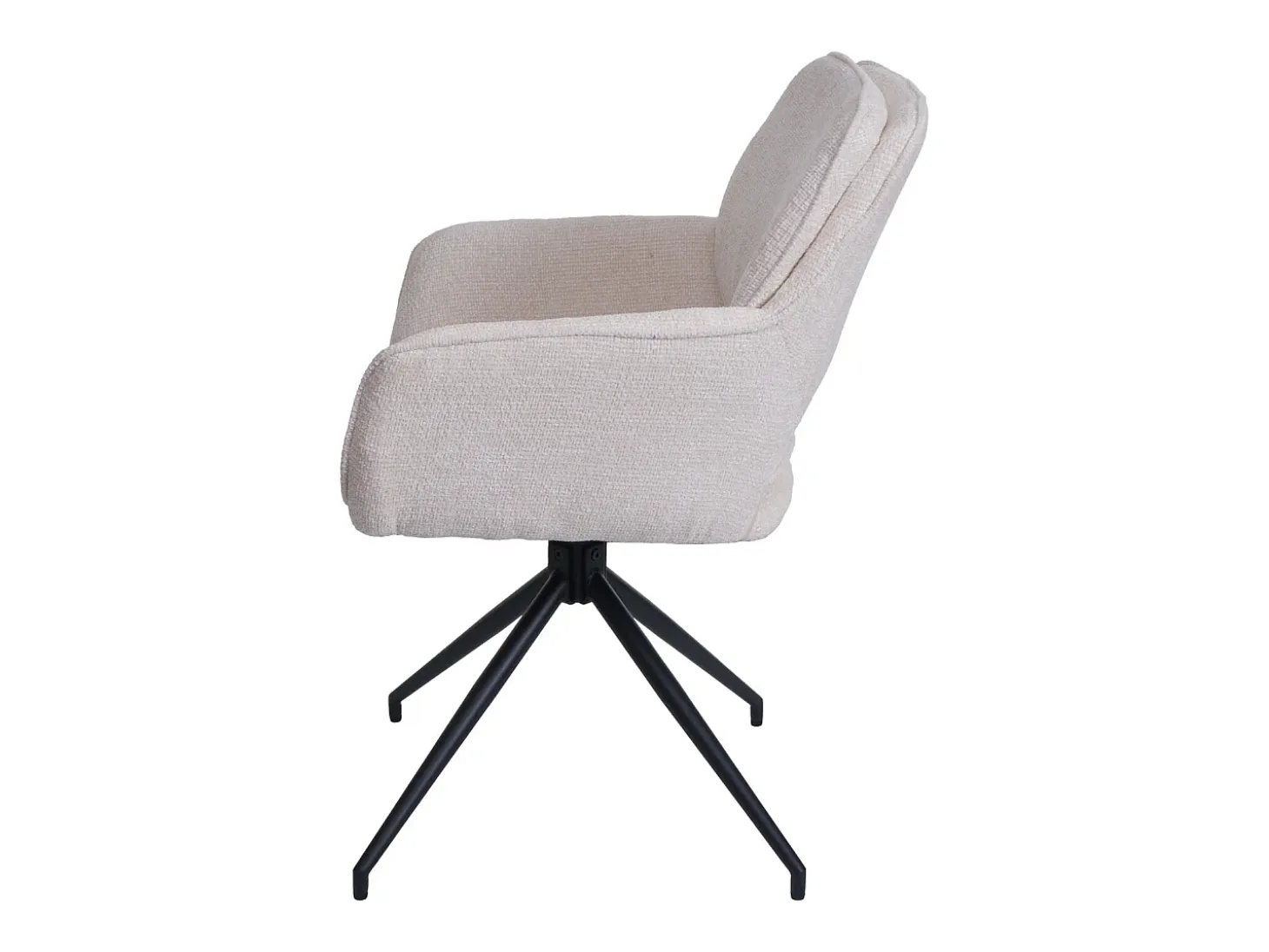 Silla de comedor MCW-N74 (juego de 6), crema