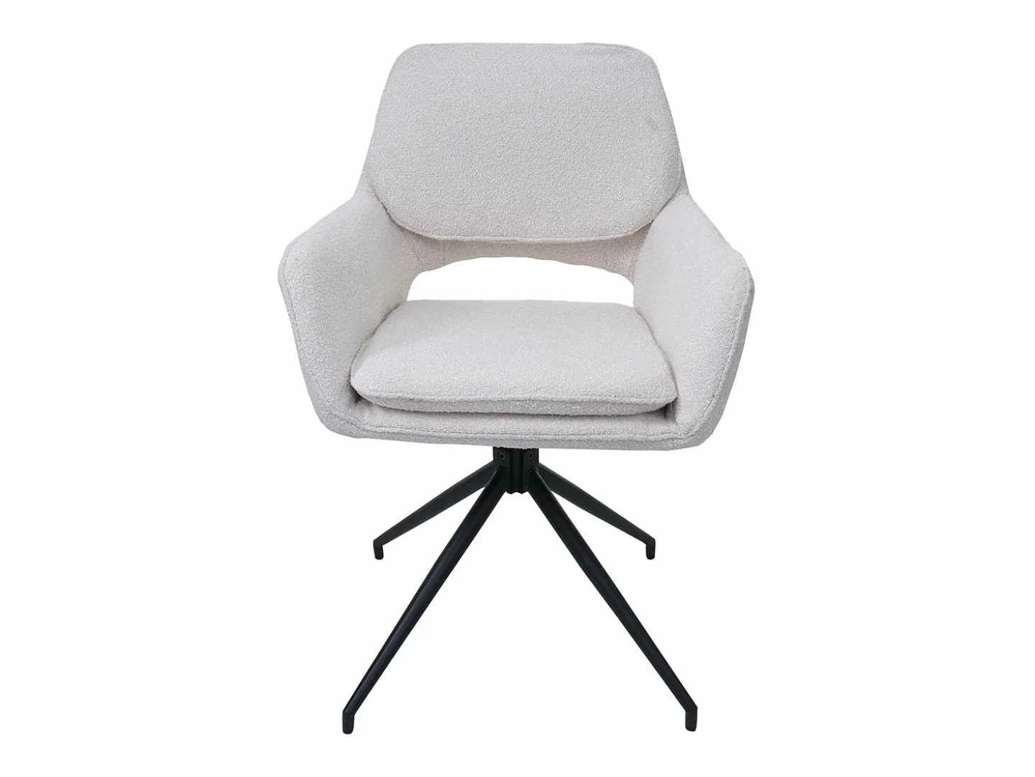 Silla de comedor MCW-N74 (juego de 6), crema