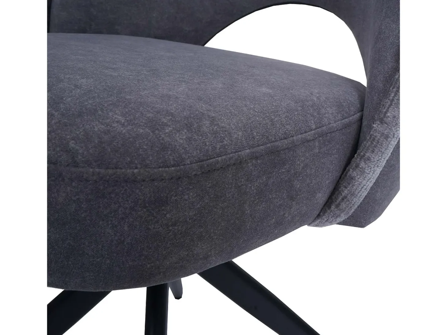 Silla de comedor MCW-N72 (juego de 6), gris oscuro
