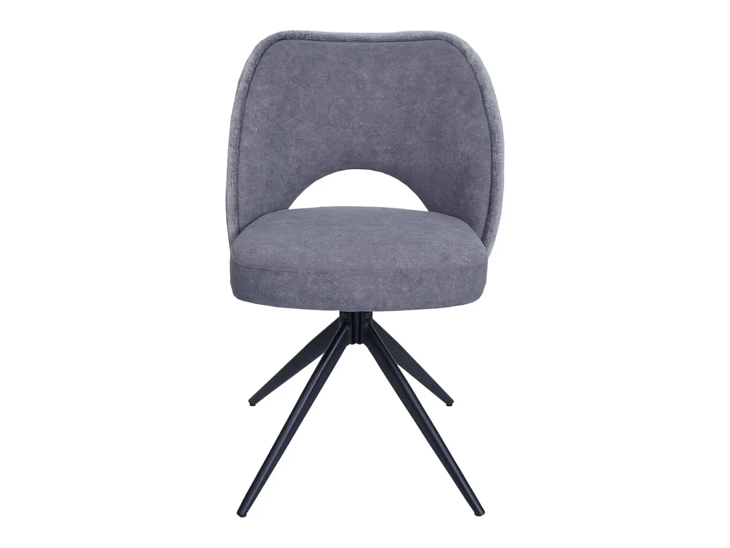 Silla de comedor MCW-N72 (juego de 6), gris oscuro