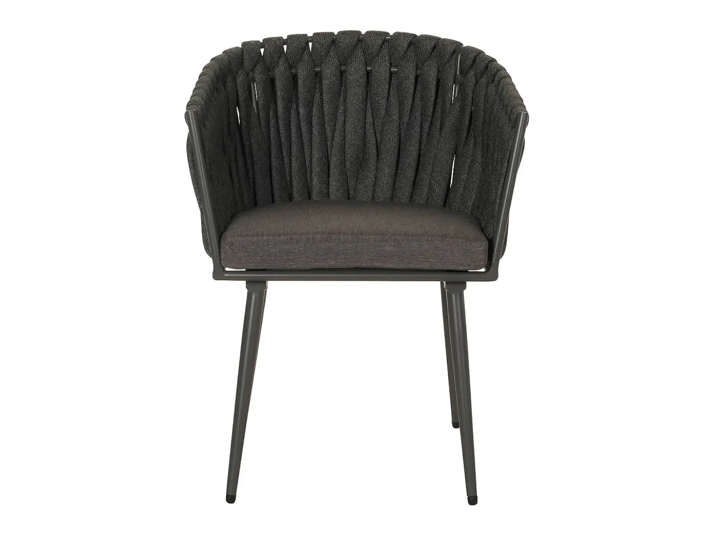 Silla de comedor MCW-N38 (juego de 6), antracita Cojín gris oscuro