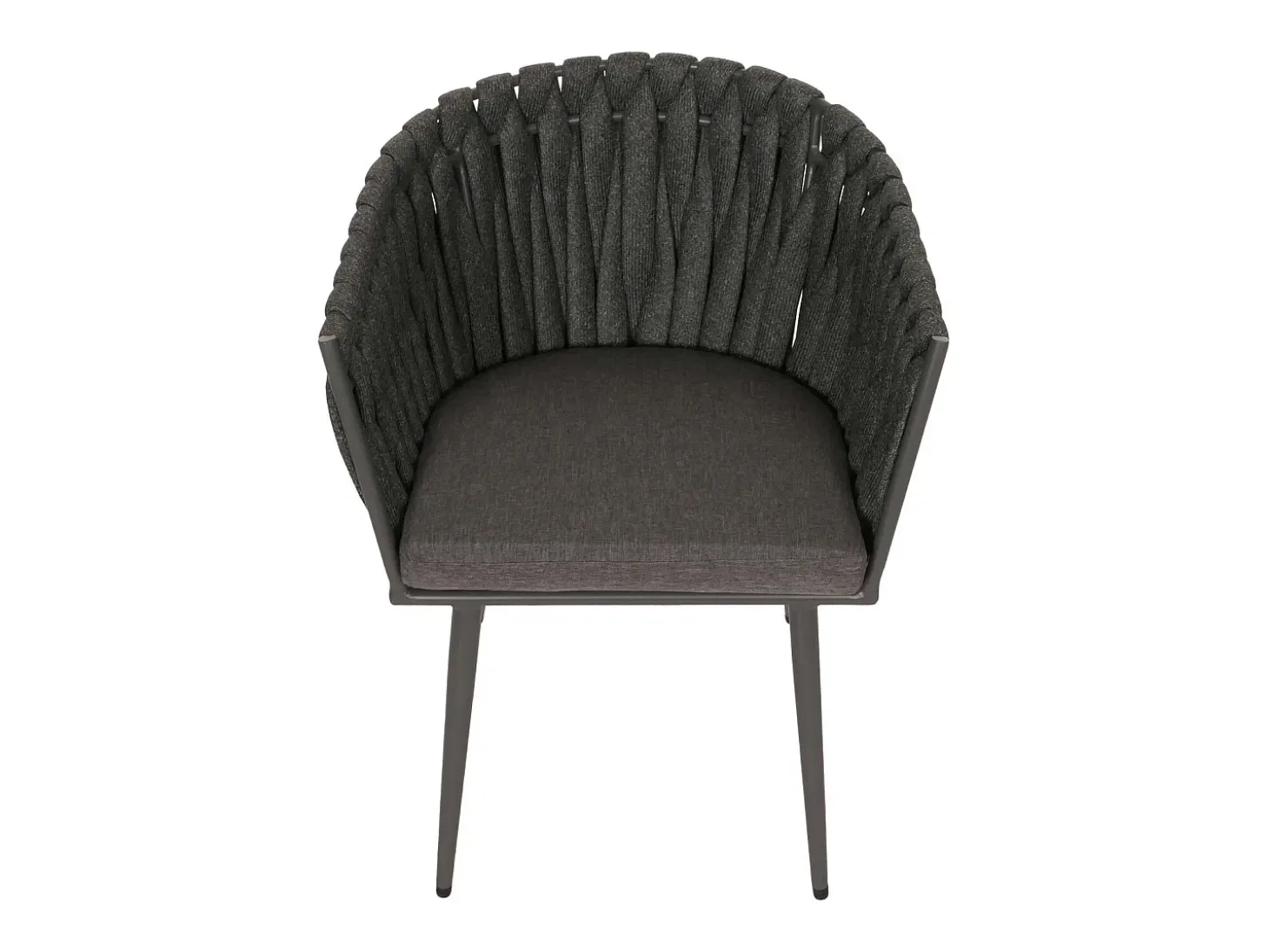 Silla de comedor MCW-N38 (juego de 6), antracita Cojín gris oscuro
