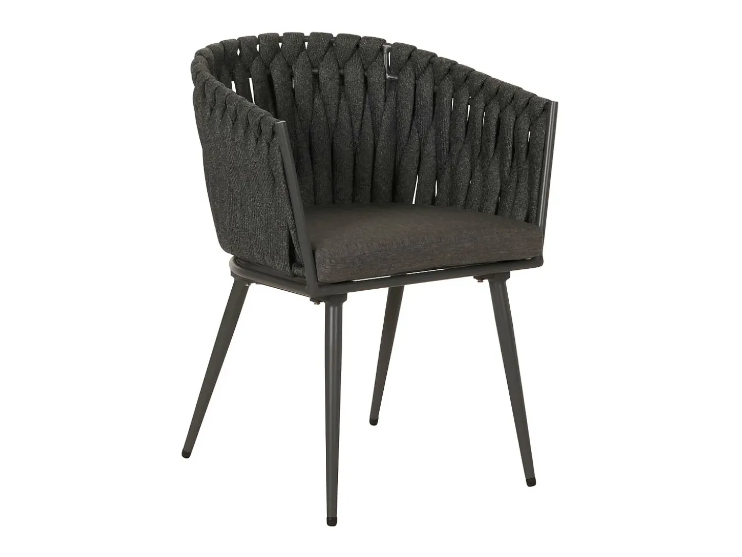 Silla de comedor MCW-N38 (juego de 6), antracita Cojín gris oscuro