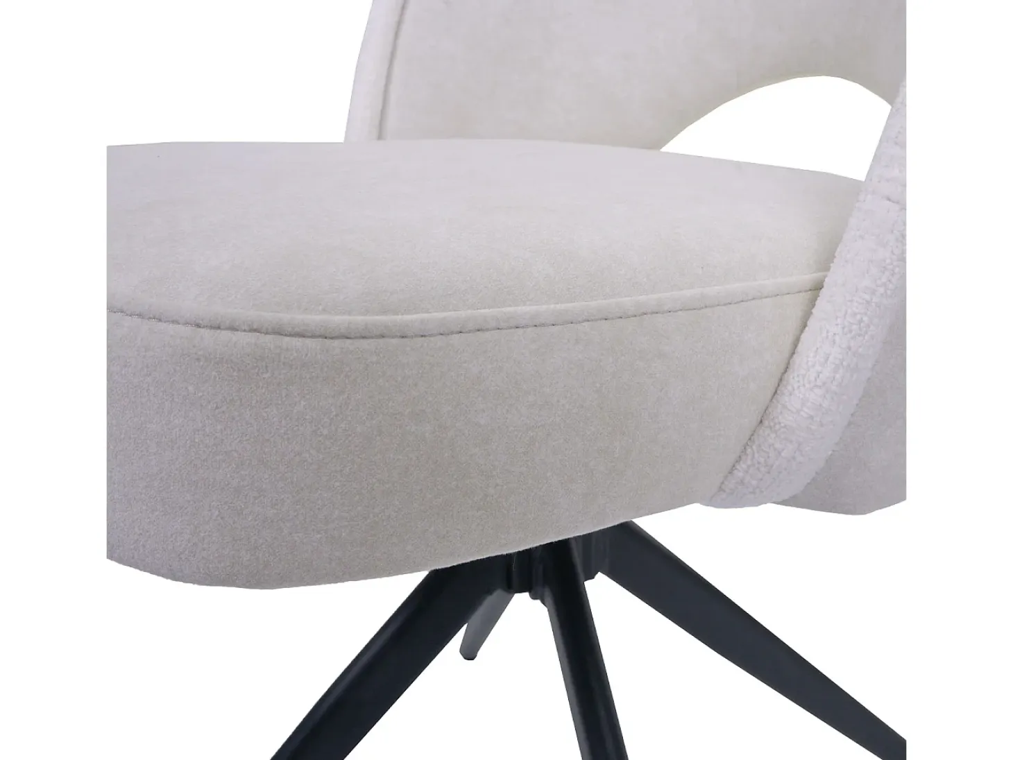 Silla de comedor MCW-N72 (juego de 6), crema