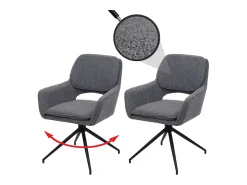 Silla de comedor MCW-N74 (set de 2), gris