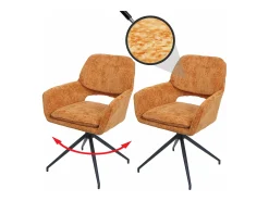 Silla de comedor MCW-N74 (set de 2), amarillo ocre