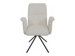 Silla de comedor MCW-N99 (set de 2), crema