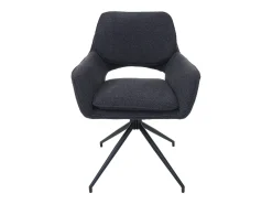 Silla de comedor MCW-N74 (set de 2), gris oscuro