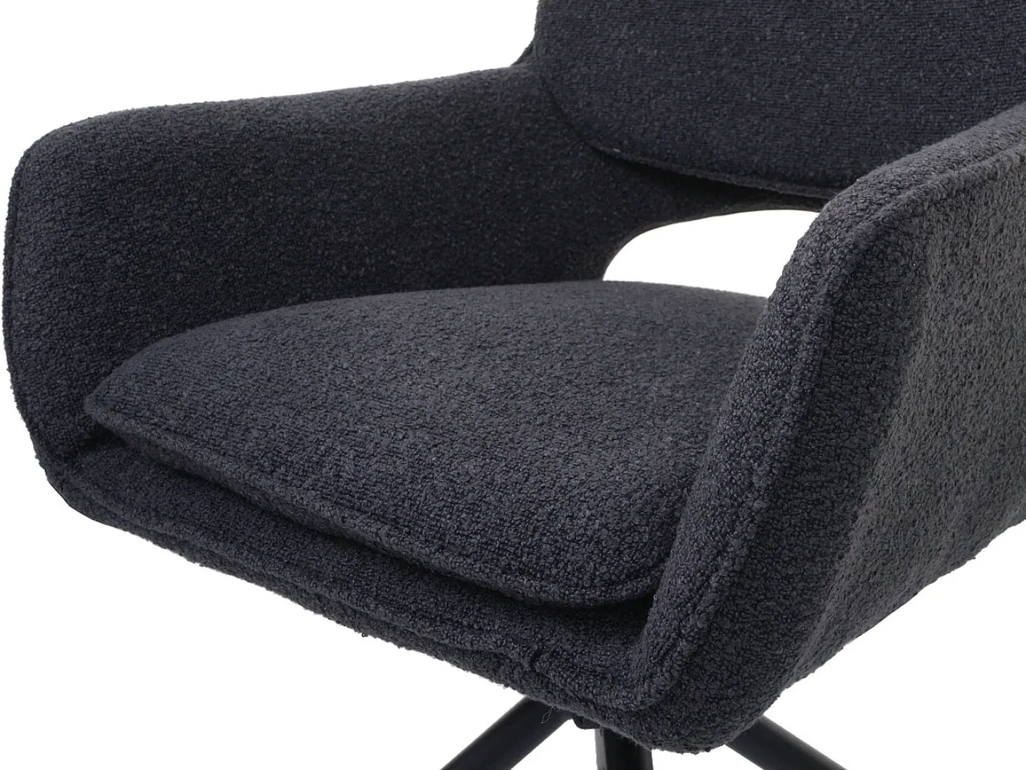 Silla de comedor MCW-N74 (set de 2), gris oscuro