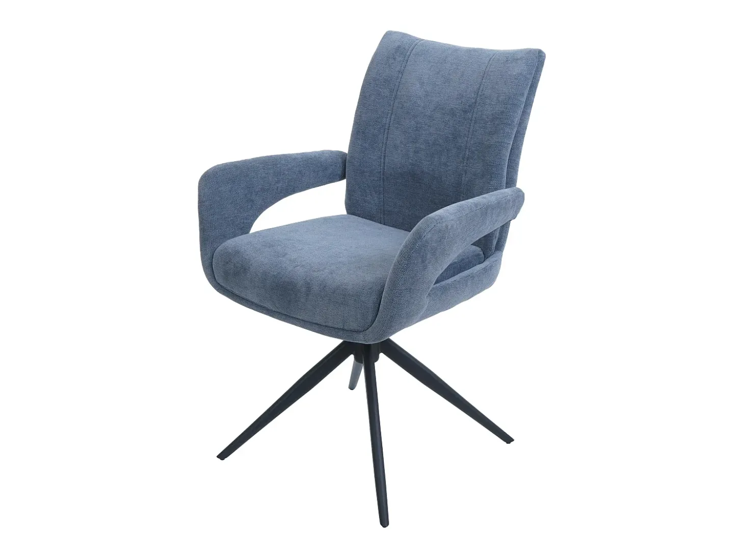 Silla de comedor MCW-O78, gris azulado