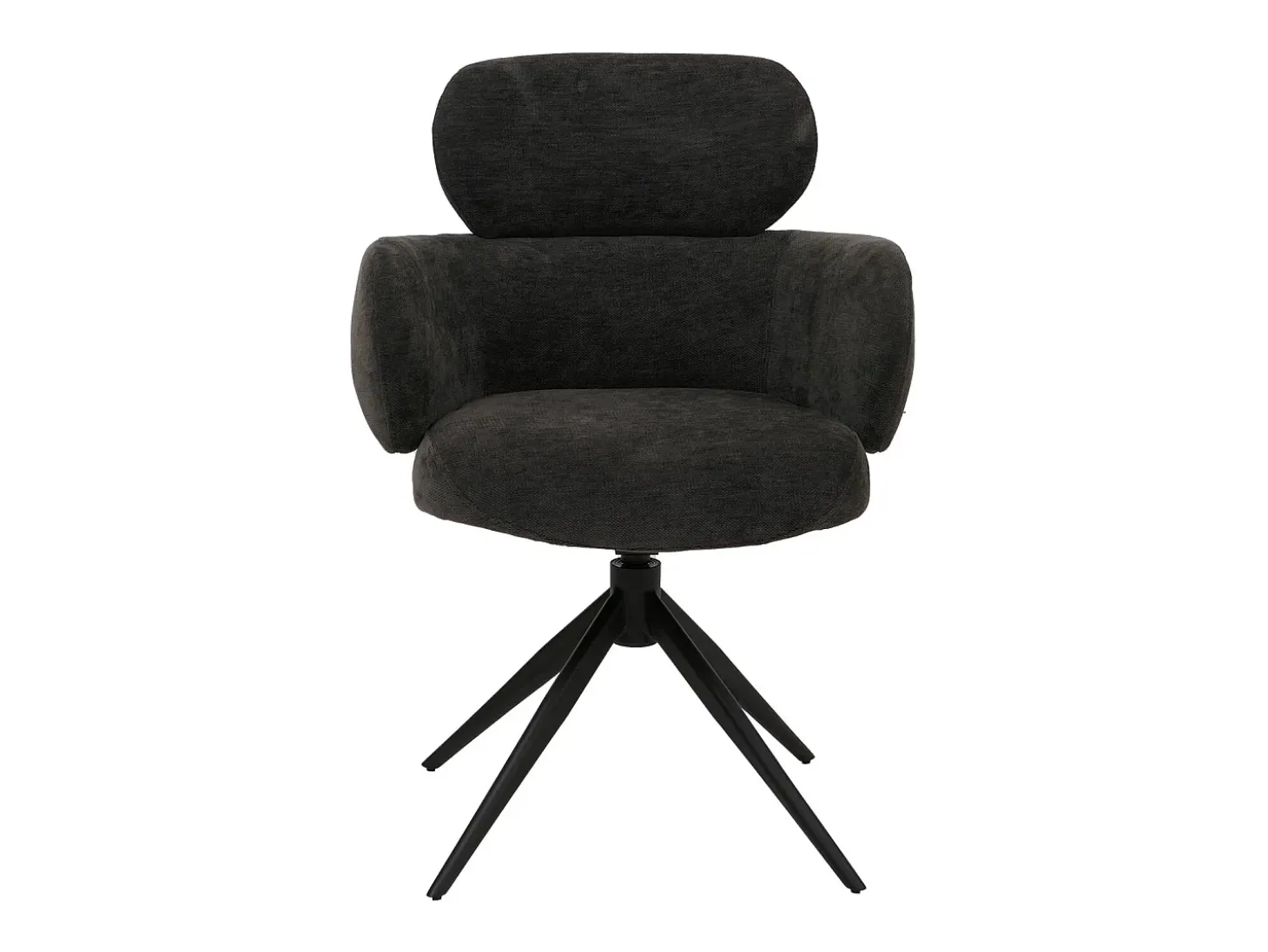 Silla de comedor MCW-O77 (juego de 6), antracita