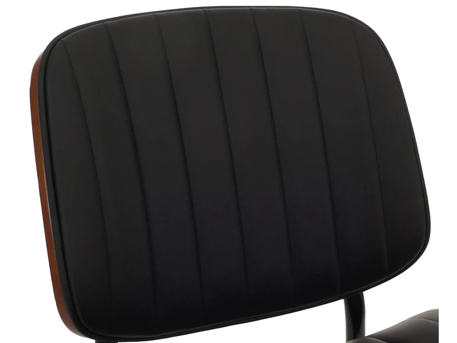 Silla de comedor MCW-O44 (juego de 6), aspecto nogal, negro