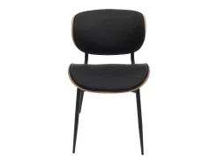 Silla de comedor MCW-O45 (juego de 6), natural, negro