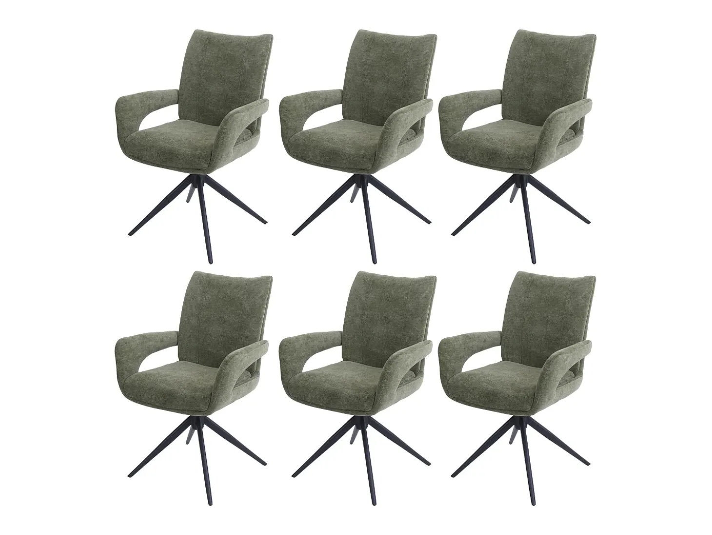 Silla de comedor MCW-O78 (juego de 6), verde