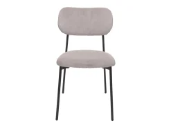 Silla de comedor MCW-O26 (juego de 6), gris claro