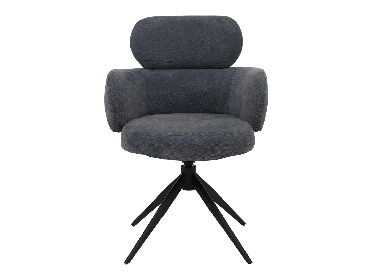 Silla de comedor MCW-O77 (juego de 6), gris azulado