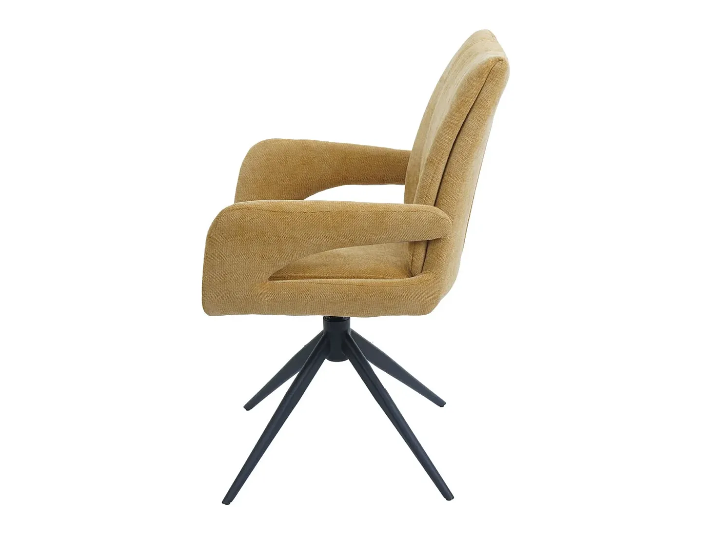 Silla de comedor MCW-O78 (juego de 6), amarillo mostaza