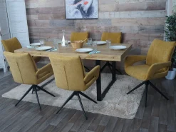 Silla de comedor MCW-O78 (juego de 6), amarillo mostaza