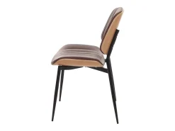 Silla de comedor MCW-O44 (juego de 6), natural, vintage marrón