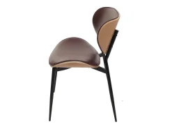 Silla de comedor MCW-O45 (juego de 6), natural, marrón vintage