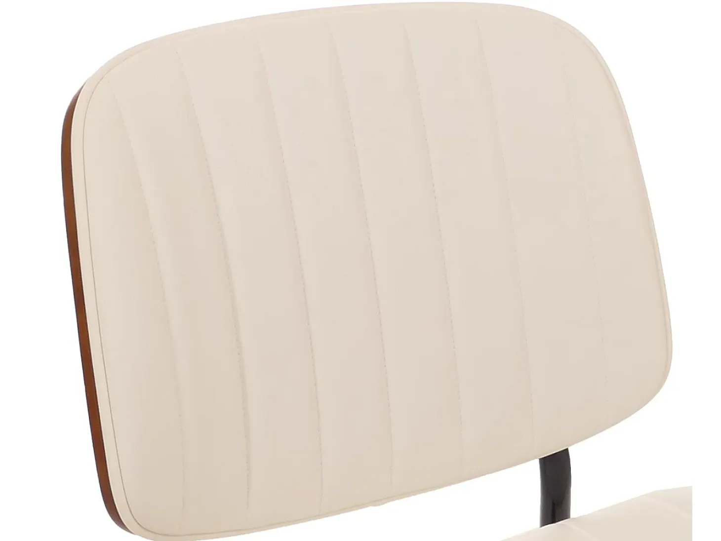 Silla de comedor MCW-O44 (juego de 6), aspecto nogal, blanco