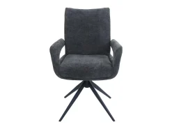Silla de comedor MCW-O78 (juego de 6), gris oscuro