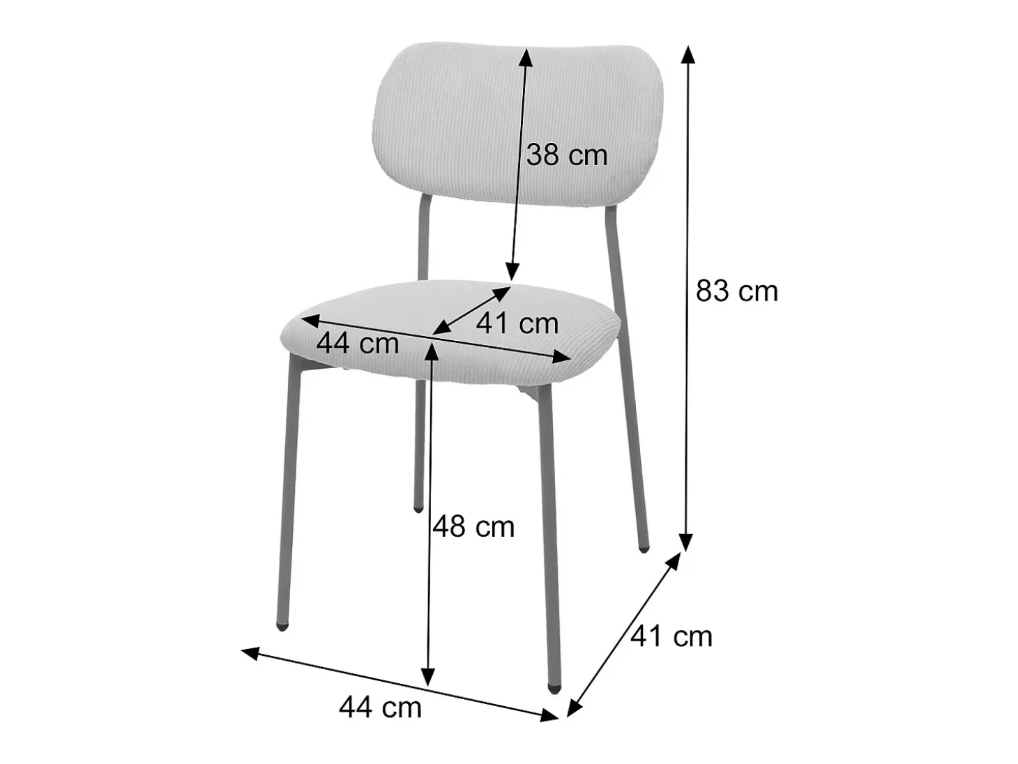 Silla de comedor MCW-O26 (juego de 6), azul