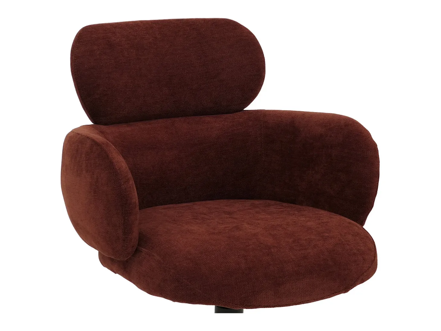 Silla de comedor MCW-O77 (juego de 6), rojo marrón