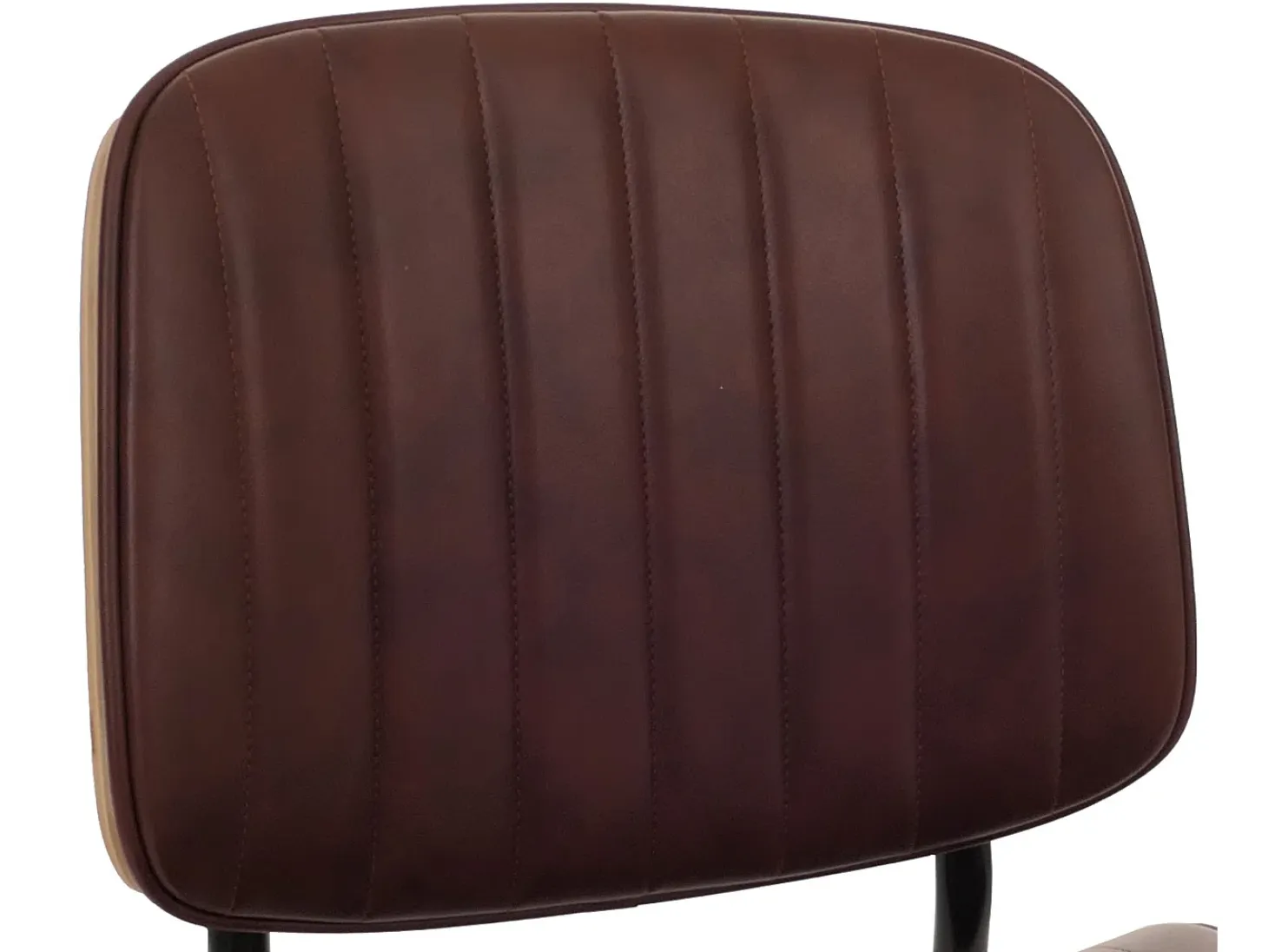 Silla de comedor MCW-O44 (set de 2), natural, vintage marrón