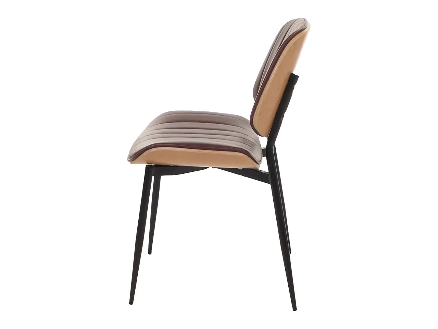 Silla de comedor MCW-O44 (set de 2), natural, vintage marrón