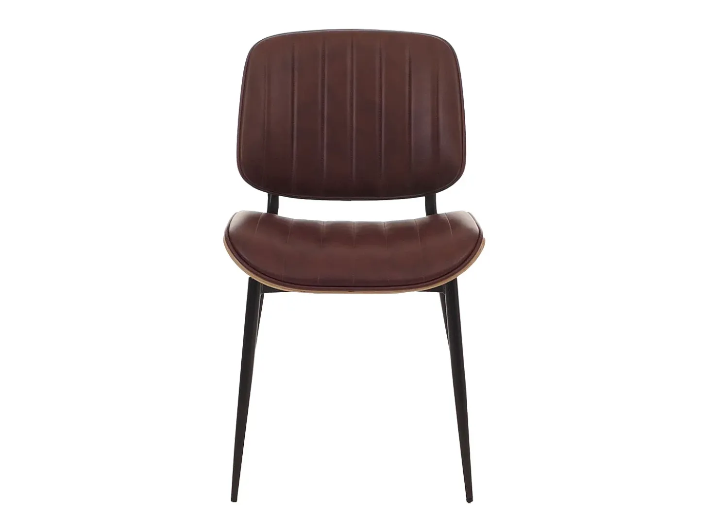 Silla de comedor MCW-O44 (set de 2), natural, vintage marrón