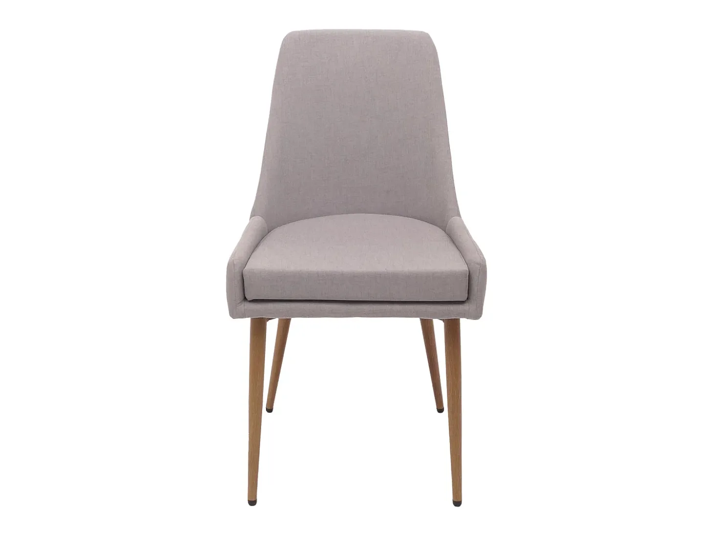 Silla de comedor MCW-O27 (set de 2), gris claro
