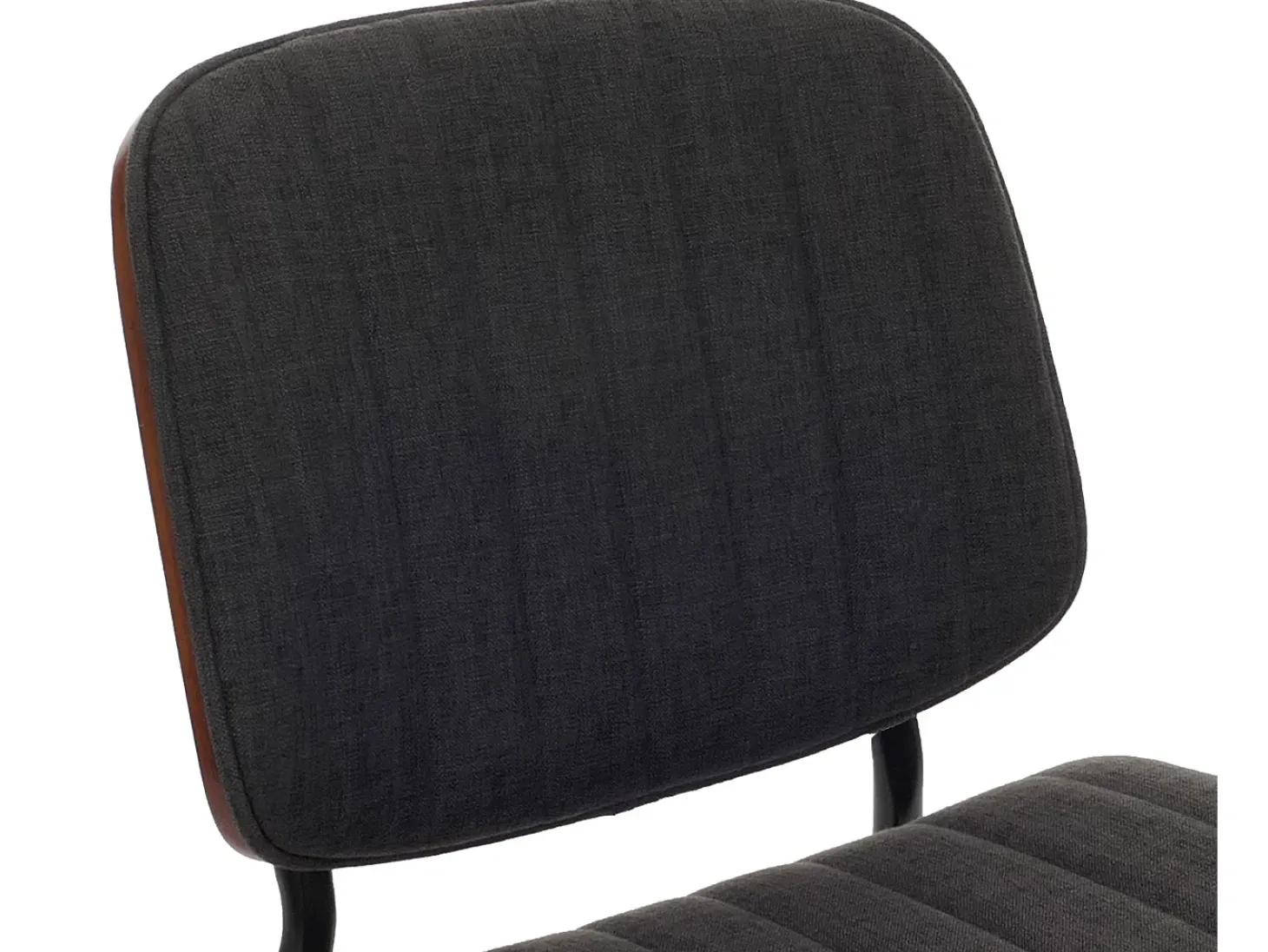 Silla de comedor MCW-O44 (set de 2), aspecto nogal, gris oscuro