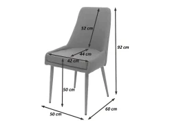 Silla de comedor MCW-O27 (set de 2), marrón