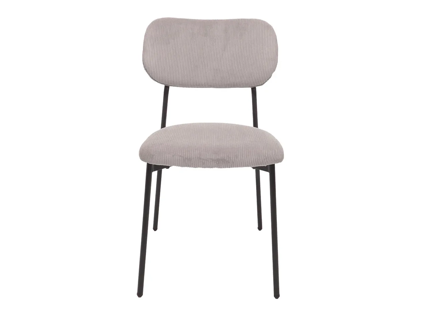 Silla de comedor MCW-O26 (set de 2), gris claro