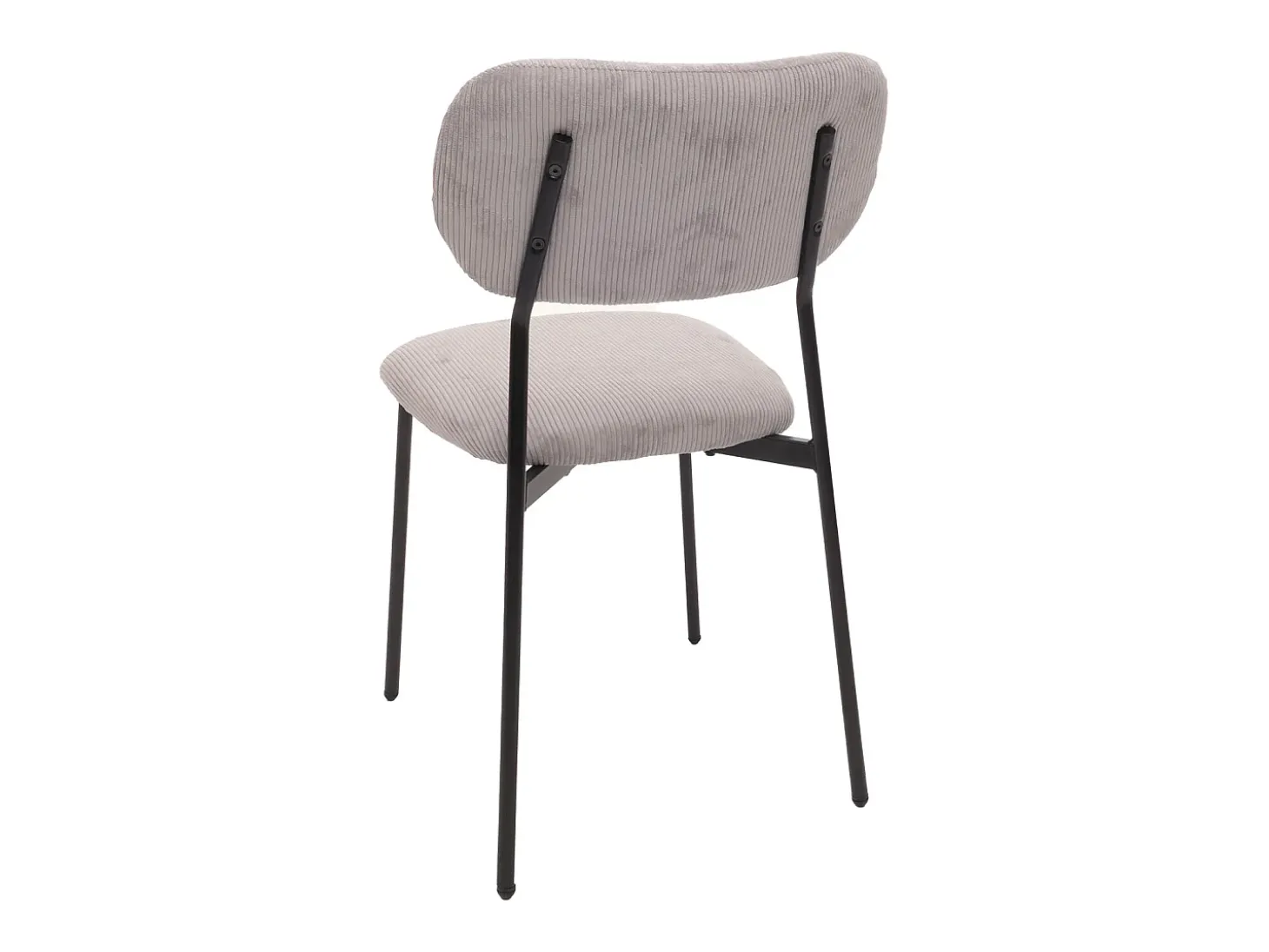 Silla de comedor MCW-O26 (set de 2), gris claro