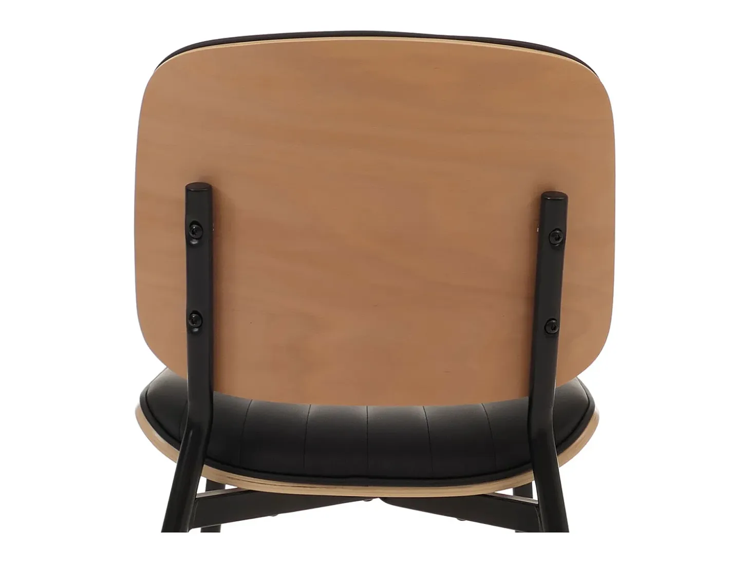 Silla de comedor MCW-O44 (set de 2), natural, negro