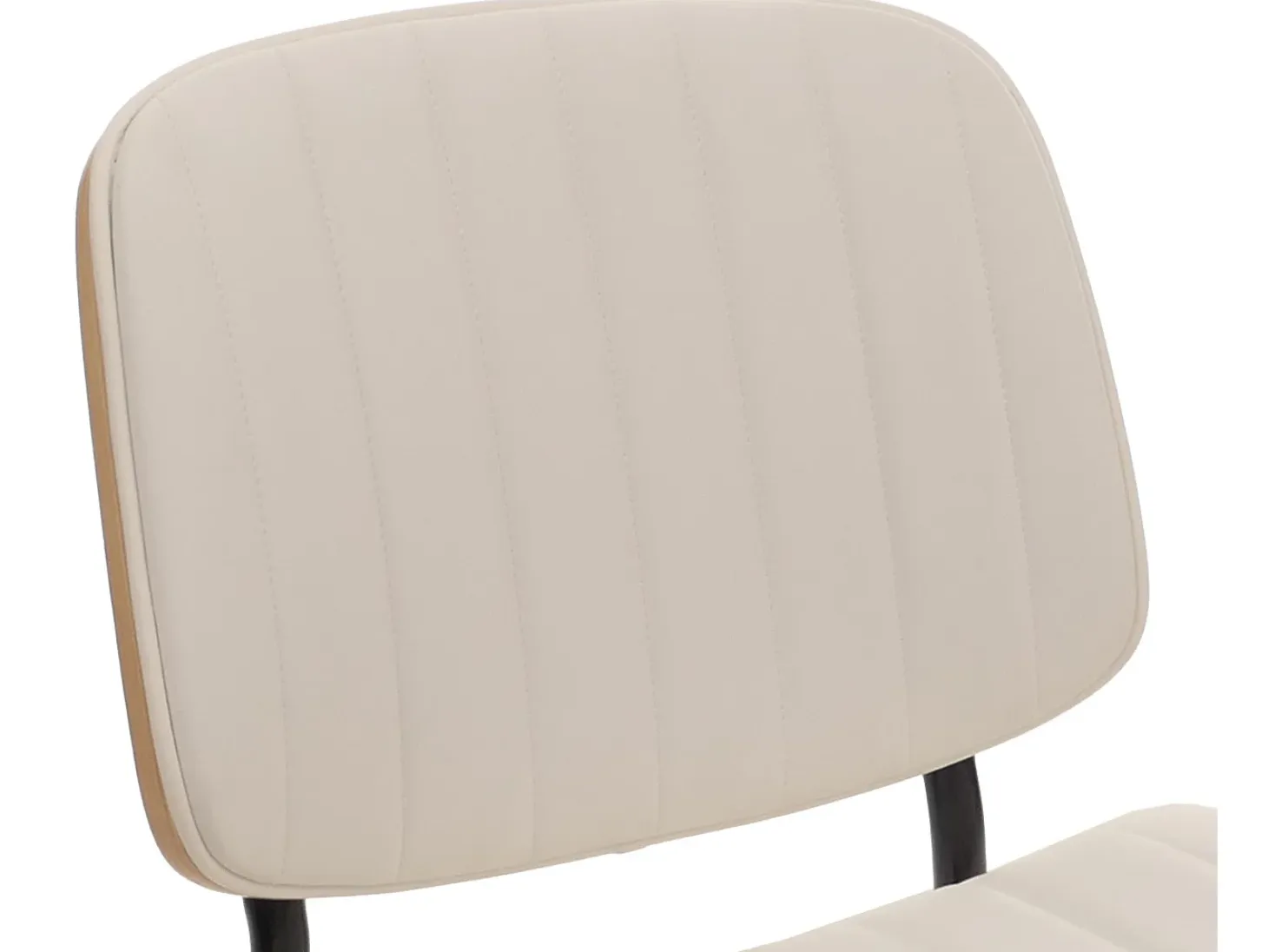 Silla de comedor MCW-O44 (set de 2), natural, blanco