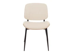 Silla de comedor MCW-O44 (set de 2), natural, blanco