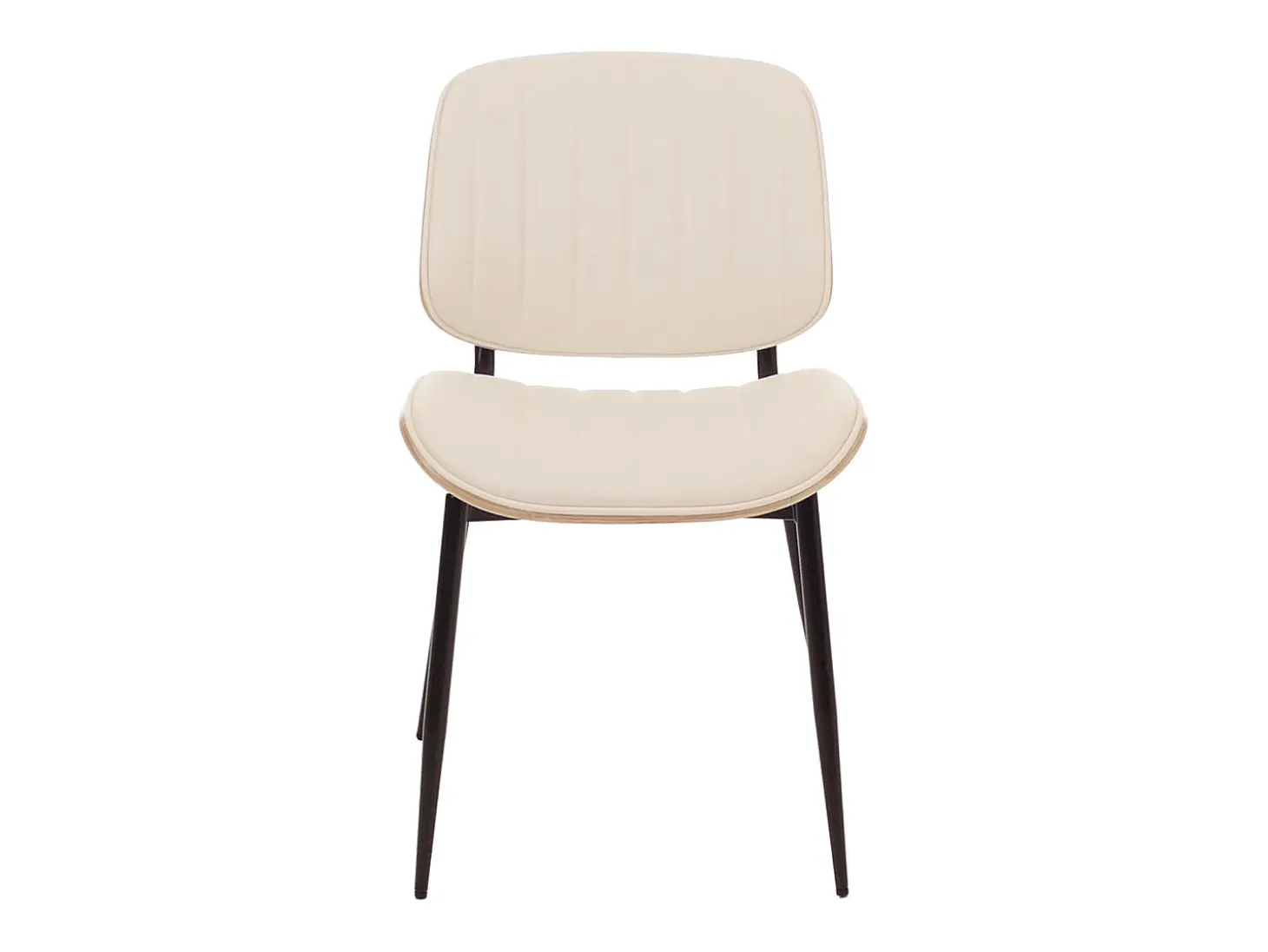 Silla de comedor MCW-O44 (set de 2), natural, blanco