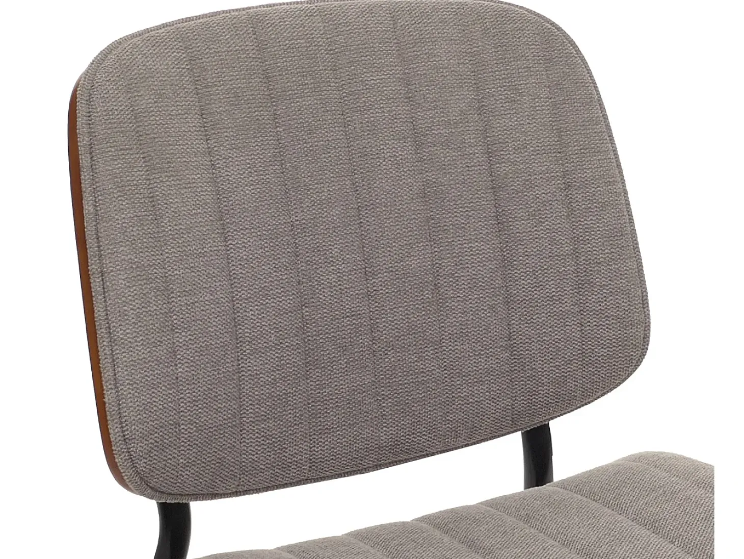 Silla de comedor MCW-O44 (set de 2), aspecto nogal, gris claro