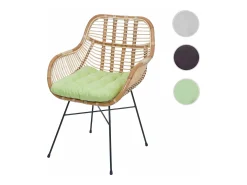 Silla de comedor MCW-P17, tapizado verde