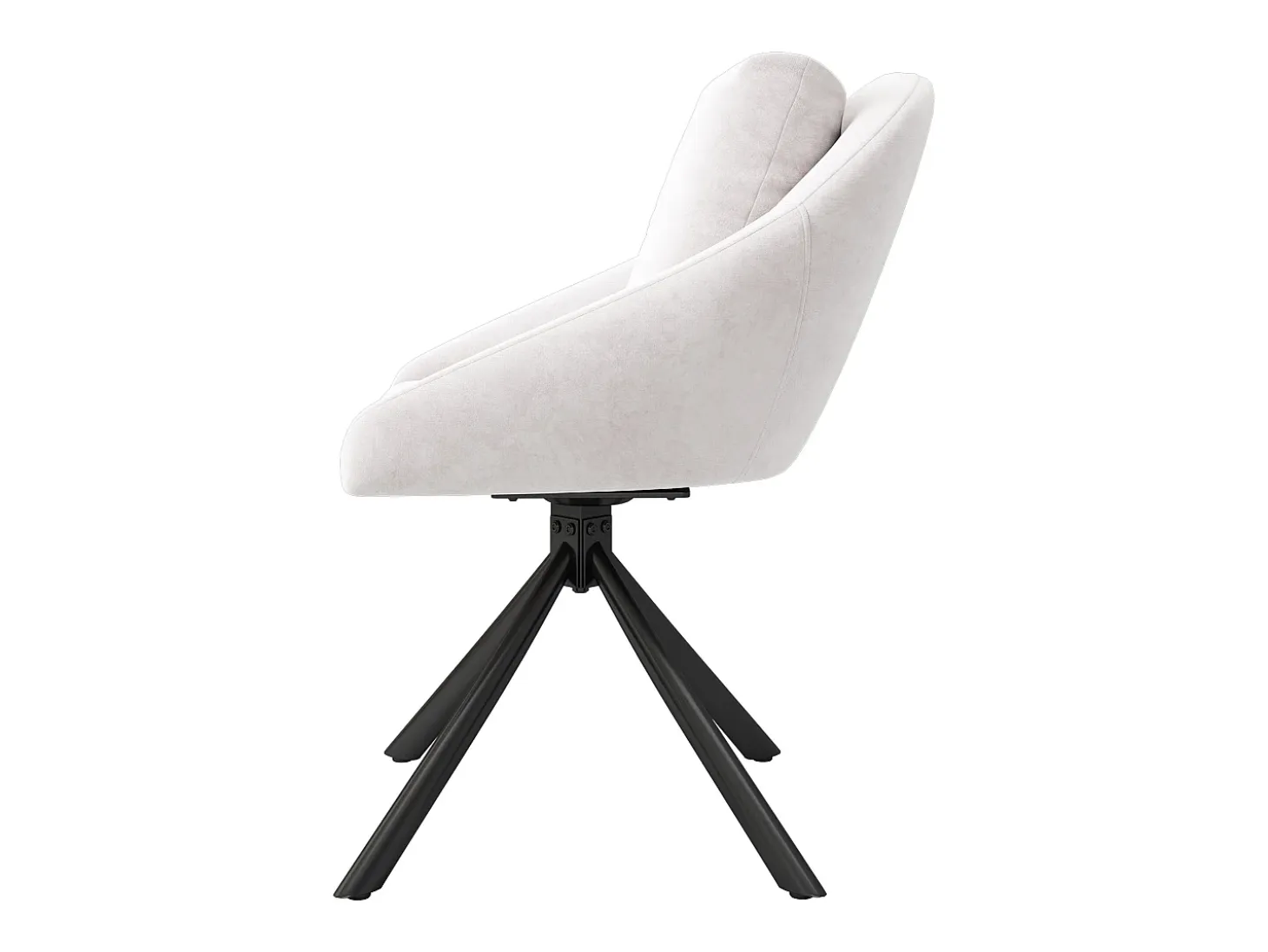 Silla de comedor moderna de terciopelo beige, elegante y cómoda, con brazos giratorios, tela de terciopelo transpirable (72,39 x 62,23 x 49,53 cm)