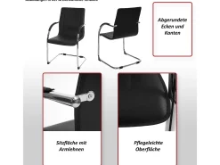 Silla de comedor Perm, negro